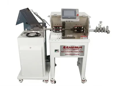 Machine à Dénuder et Couper Fil Gainé Multiconducteur Automatique WPM-680 - Machine de coupe et dénudage de fils