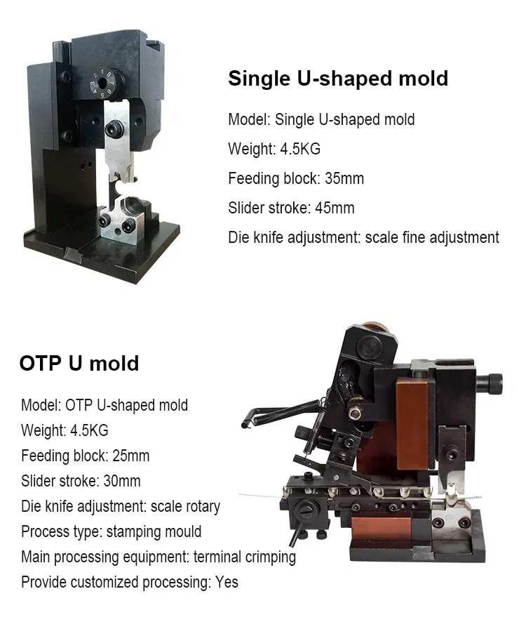 Moule unique en forme de U, moule en forme de U OTP, applicateur de machine terminale, moule OTP, moule terminal OTP