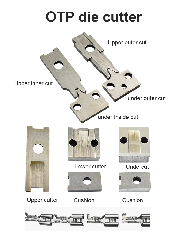 Loose Terminal Blades, Crimping Blade Die, Cold Pressed Blade Die Lames terminales lâches, matrice de lame de sertissage, matrice de lame pressée à froid