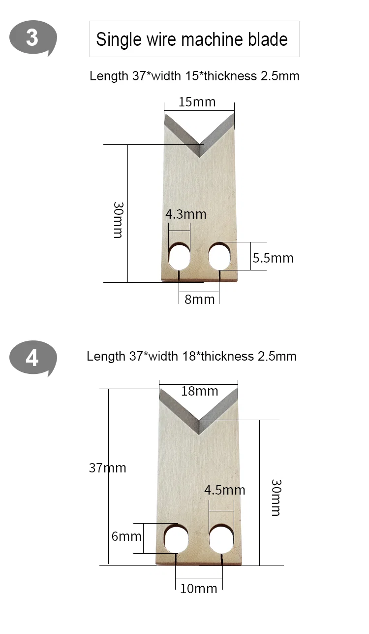 Lames de dénudage de fil,Couteau de machine de découpe de fil,Couteau de coupe de câble