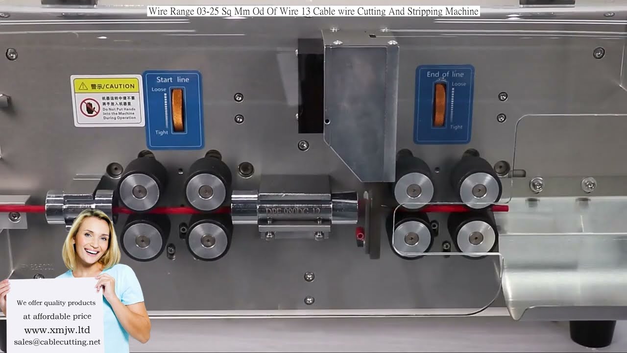 Machine de découpe et dénudage de câbles : plage 0,3-25 mm², diamètre extérieur 13 mm | Dénudeuse automatique industrielle