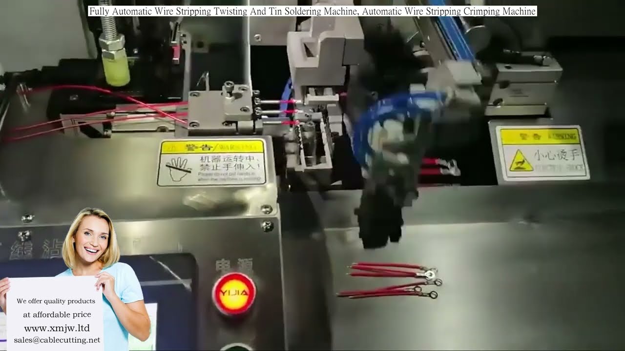 Fully Automatic Wire Stripping, Twisting, Tin Soldering and Crimping Machine