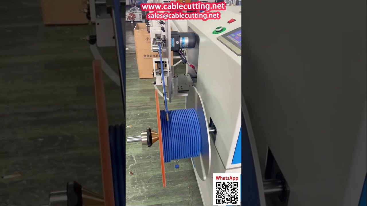 Machine de rembobinage automatique avec compteur de métrage précis pour câbles et fils