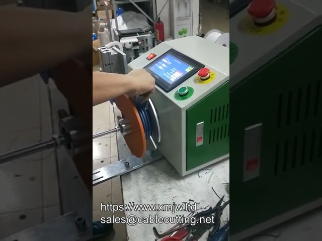 Machine semi-automatique de mesure, coupe et enroulement de fils et câbles - Enrouleuse pratique