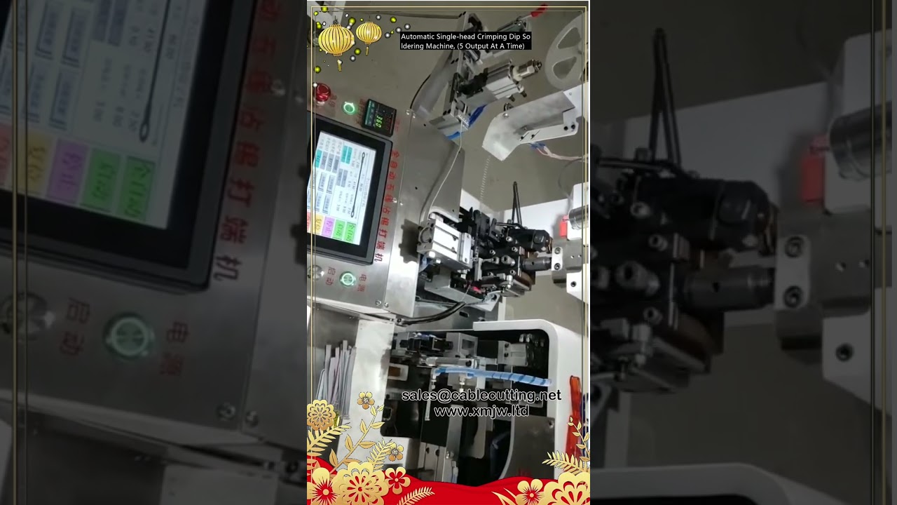 Machine automatique de sertissage et soudage par trempage mono-tête – 5 sorties simultanées