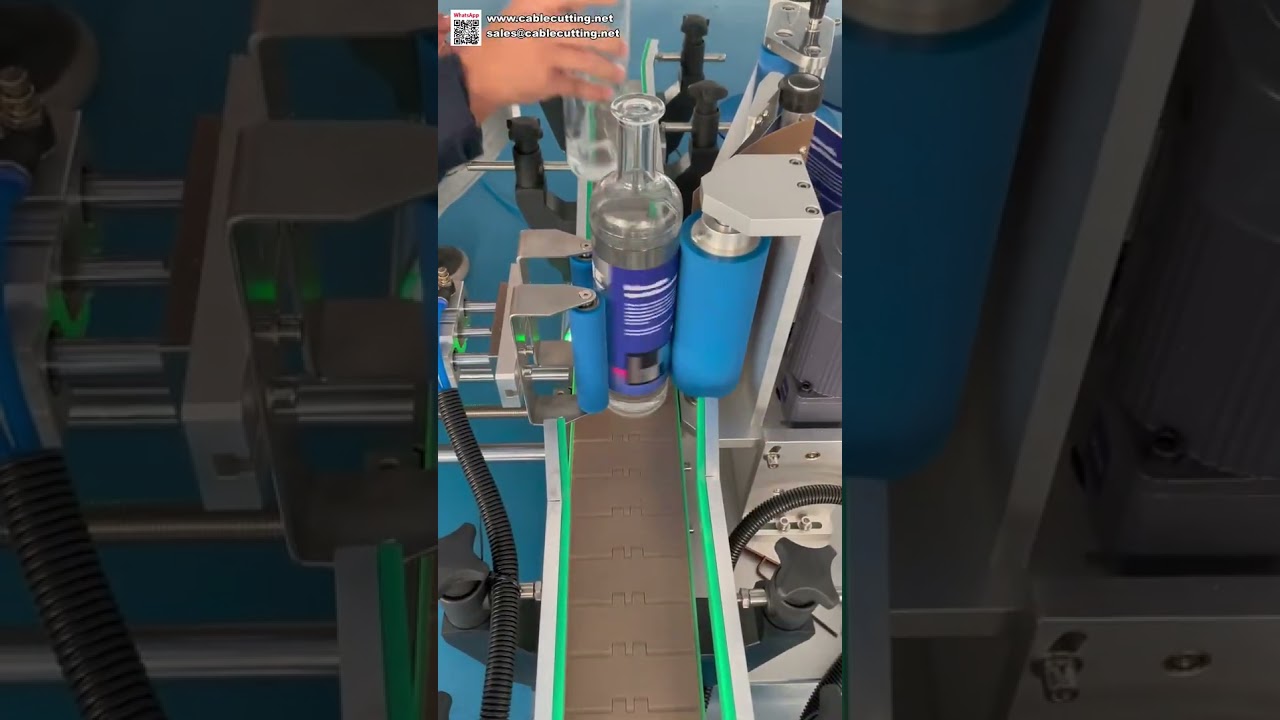 Machine à étiqueter les bouteilles de vin : applicateur d'autocollants de haute précision pour bouteilles rondes
