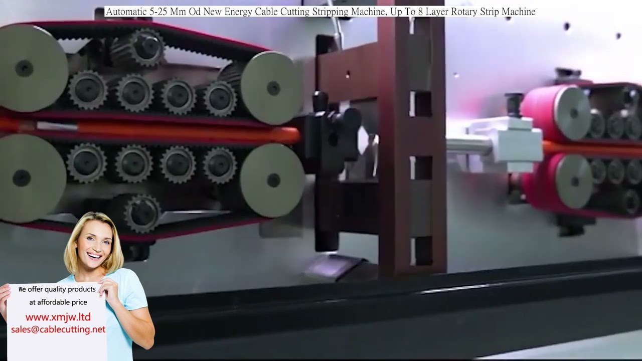 Automatic 5-25mm Diameter Cable Cutting Stripping Machine, 8-Layer Rotary Strip Machine