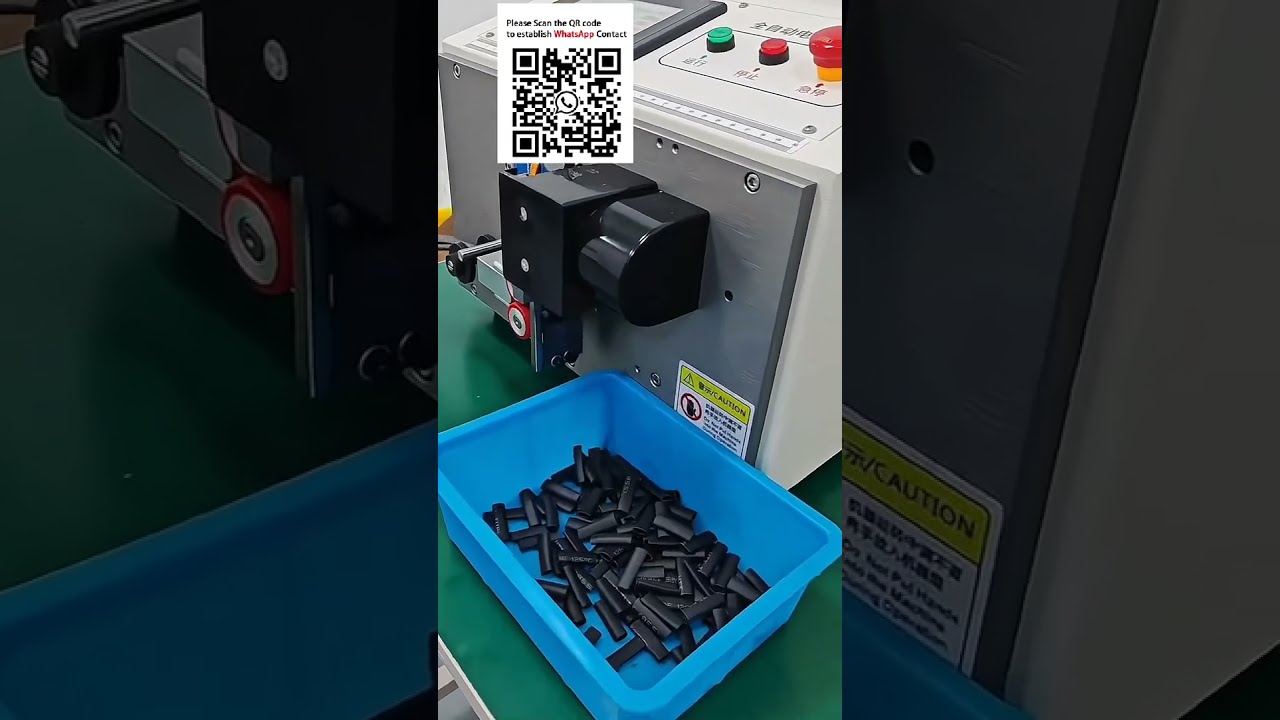 Fully Automatic Computerized Tube Cutter for Round & Flat Heat Shrink Tubing