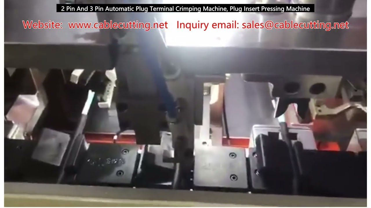 Machine automatique de sertissage de bornes pour fiches 2 et 3 broches - Presse d'insertion performante