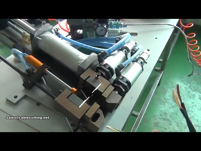 Electric Cable Hot Peeling Machine | Pneumatic Braided Wire Heat Stripping Machine