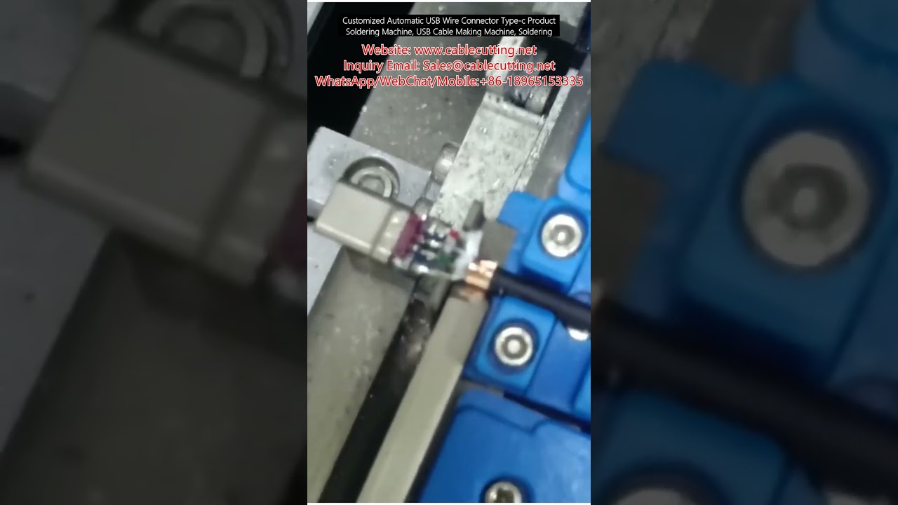 Machine de soudage automatisée pour connecteur USB-C – Fabrication de câbles USB sur mesure